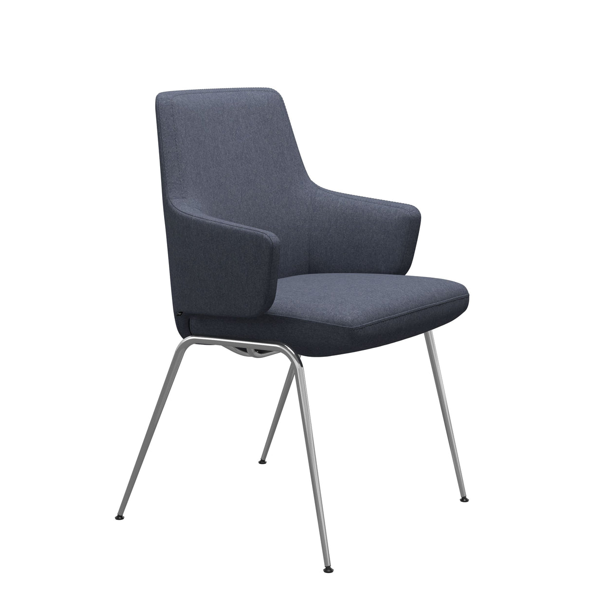 Vanilla Dining Chair With Arms - D300 - LB - Fabric