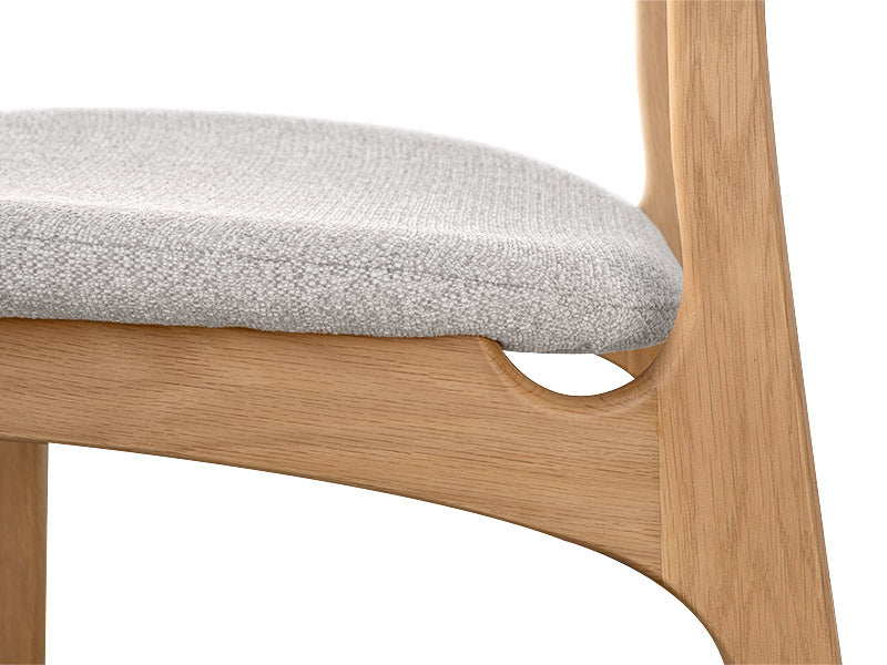 Arlo Oak Dining Chair - Silver