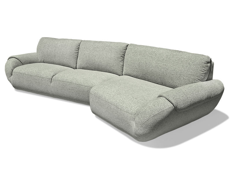 Avana Fabric Chaise - Soft Green