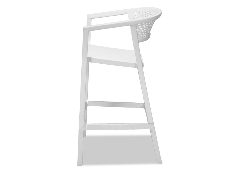 Beach Outdoor Barstool - White
