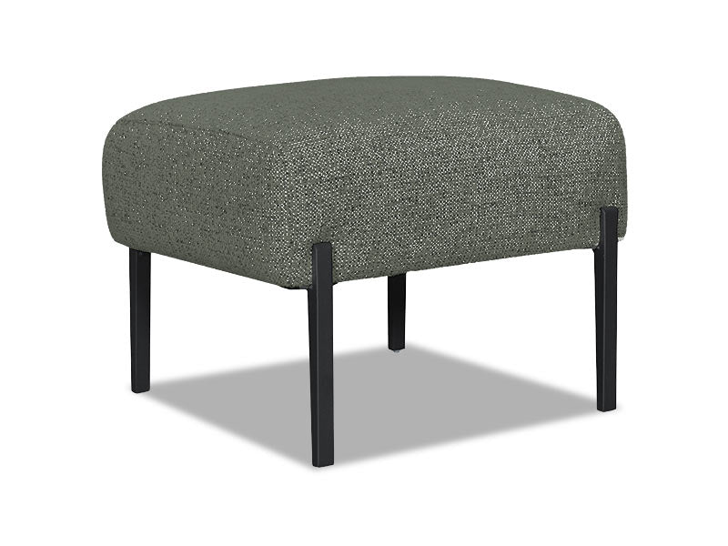 Bellevue Fabric Footstool - Green