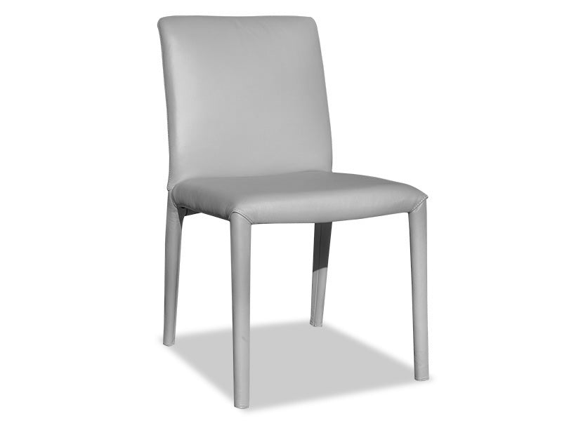 Calla Dining Chair - Light Grey Leather