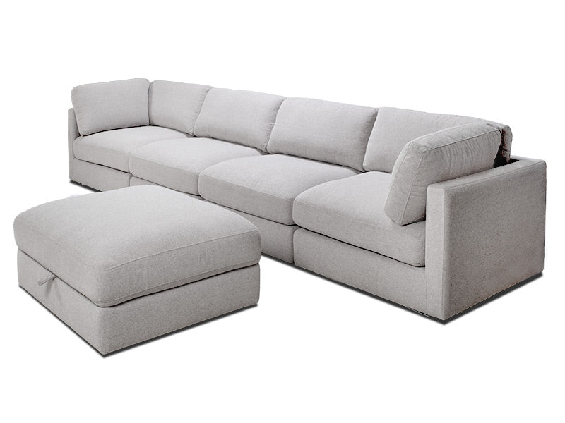 Capella 4 Seater + Ottoman - Storm