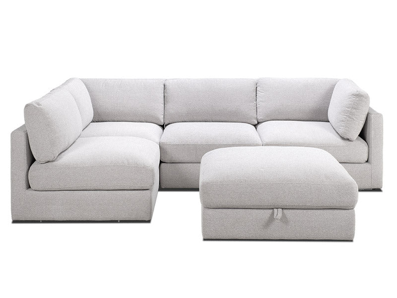 Capella 4 Seater + Ottoman - Storm