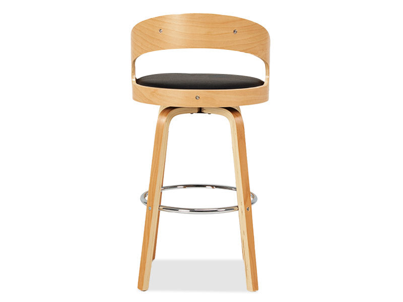 Captain Barstool 4 Legs - Black/Natural