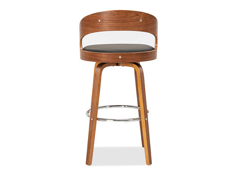 Captain Barstool 4 Legs - Black/Walnut
