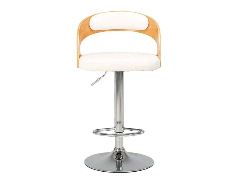 Captain Barstool Gas Lift - White/Natural