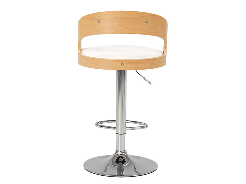 Captain Barstool Gas Lift - White/Natural