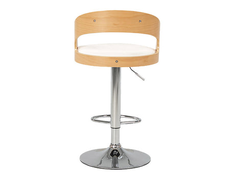 Captain Barstool Gas Lift - White/Natural