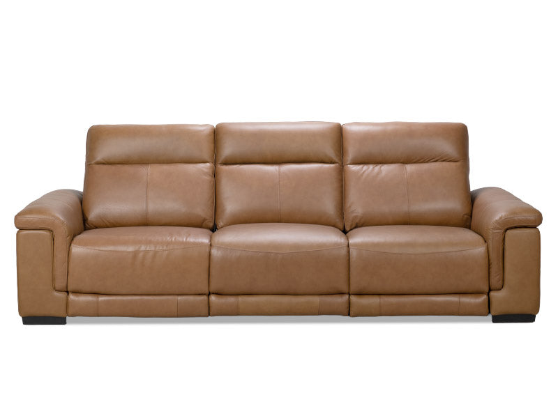 Como 3 Seat Leather Electric Recliner