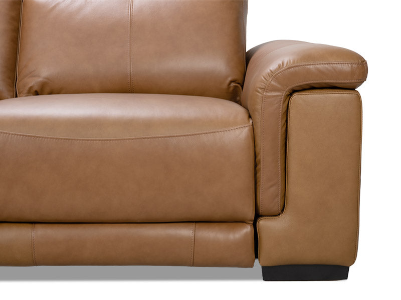 Como 3 Seat Leather Electric Recliner
