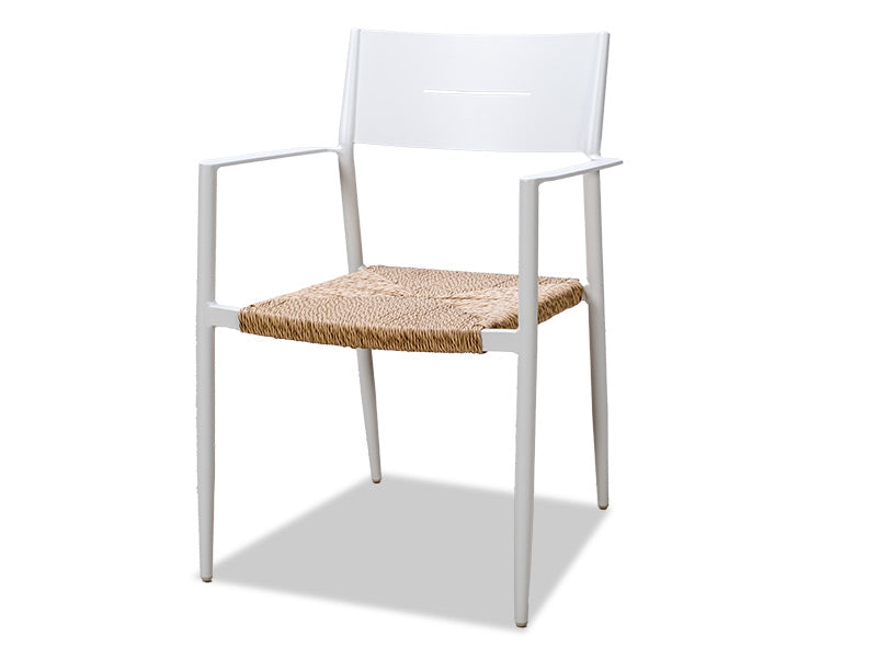 Cott Wicker Outdoor Dining Chair - White