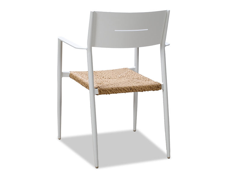 Cott Wicker Outdoor Dining Chair - White
