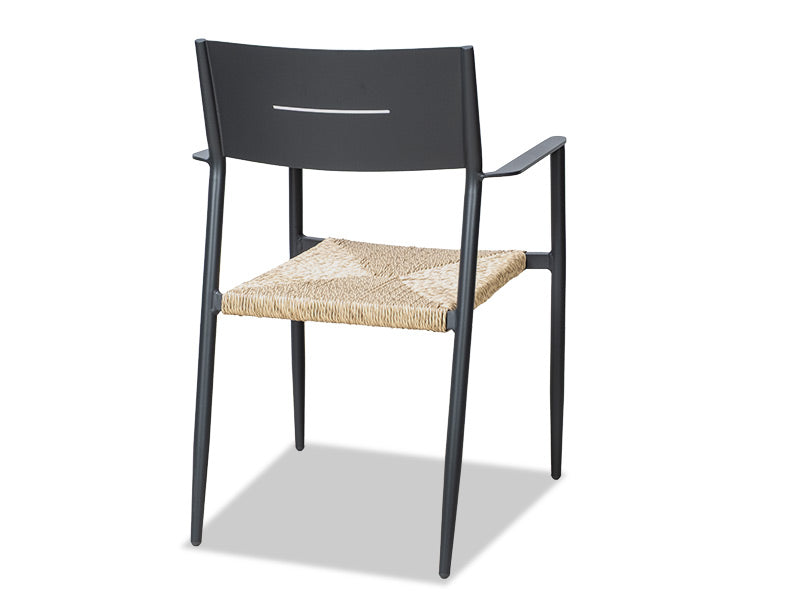 Cott Wicker Outdoor Dining Chair - Gunmetal