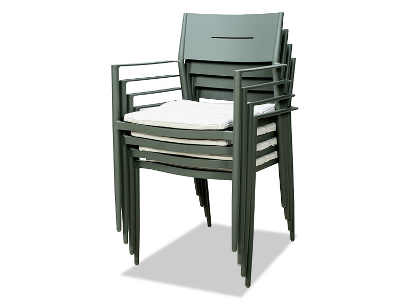Cottesloe Outdoor Dining Chair with Cushion - Green