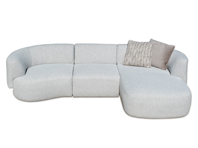 Curve 3 Seater Fabric Chaise