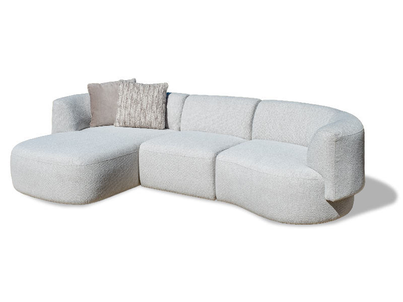 Curve 3 Seater Fabric Chaise