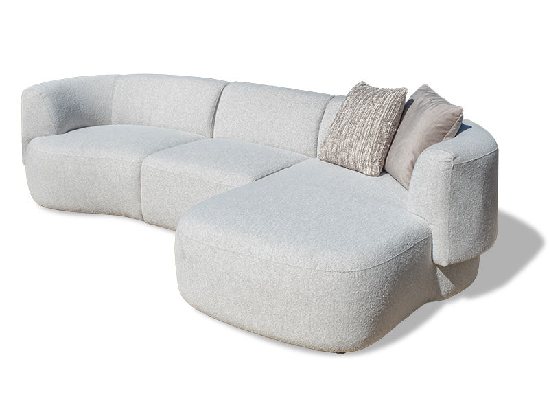 Curve 3 Seater Fabric Chaise