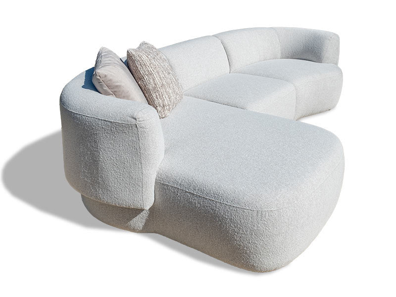 Curve 3 Seater Fabric Chaise