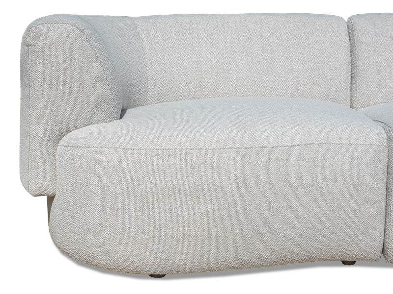 Curve 3 Seater Fabric Chaise
