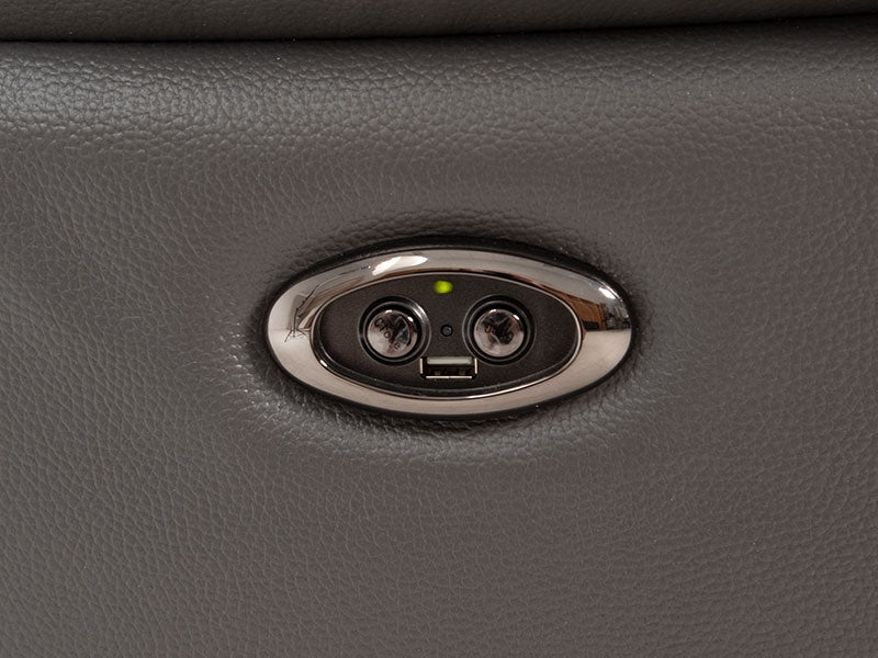 Genoa 1 Seat Leather Electric Recliner - Magnet