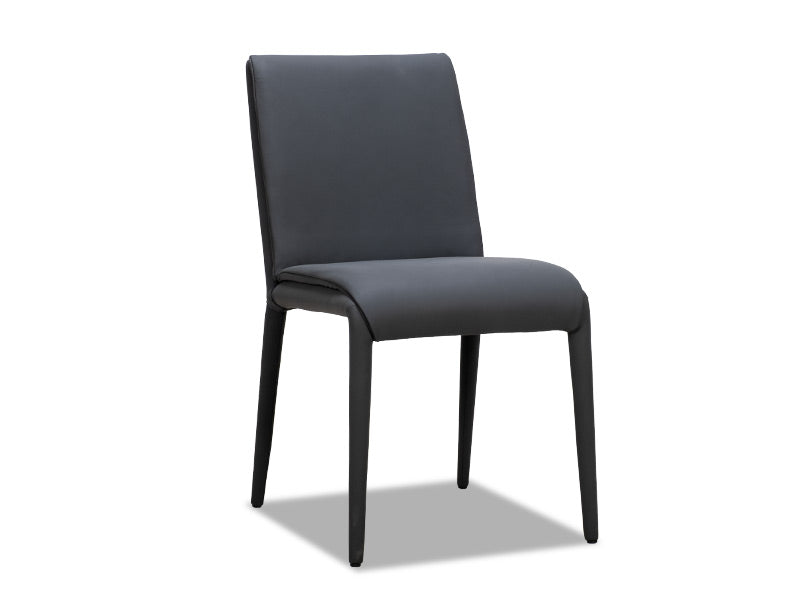 Indi Leather Dining Chair - Black