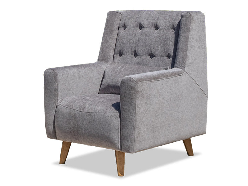 Mimi Velvet Chair - Amber Grey