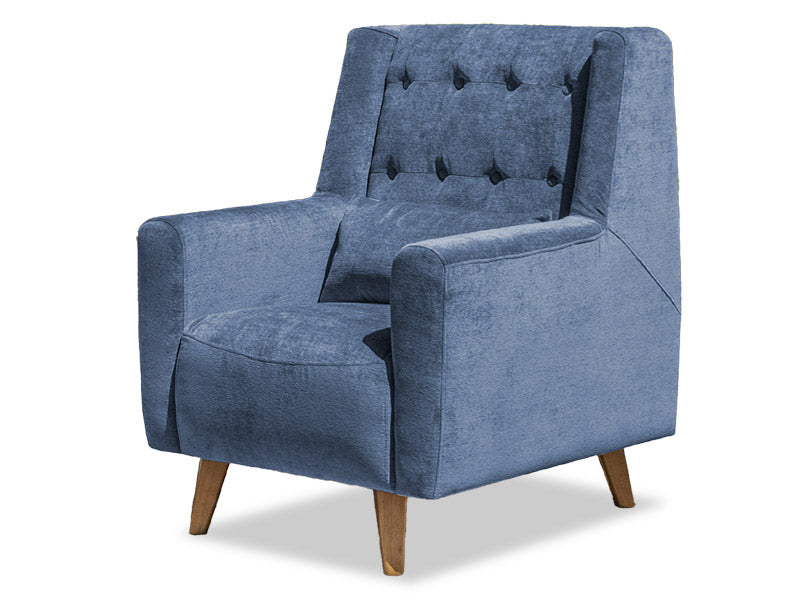 Mimi Velvet Chair - Clark Blue