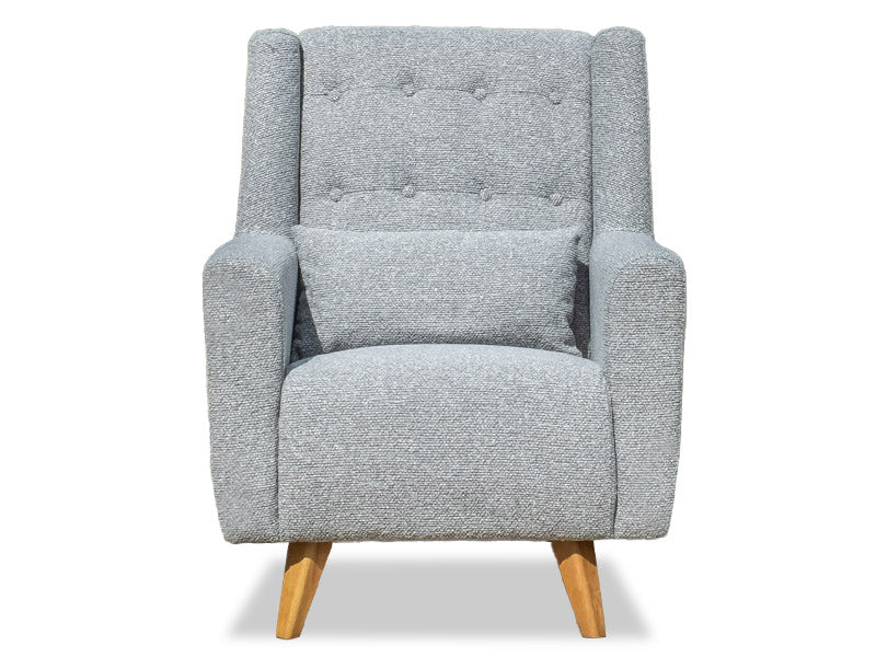 Mimi Fabric Chair - Lisa Silver
