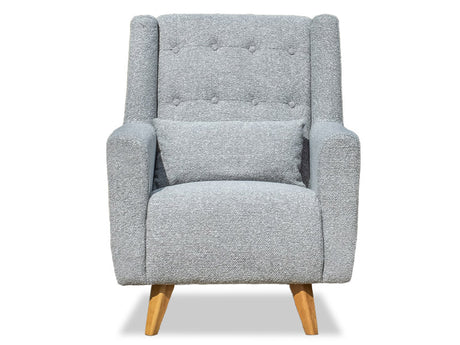 Mimi Fabric Chair - Lisa Silver