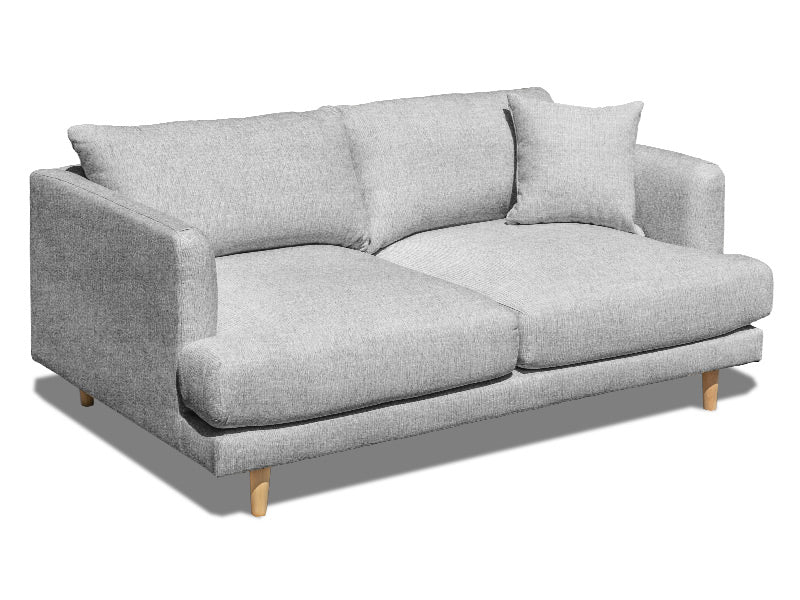 Rae 2 Seater Fabric Sofa - Grey