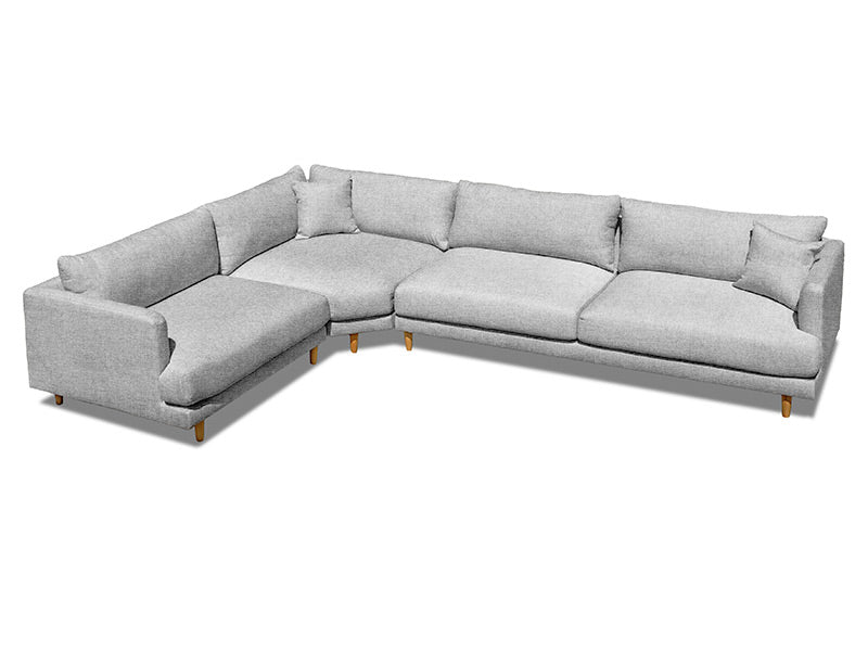 Rae 5 Seat Modular Left - Grey