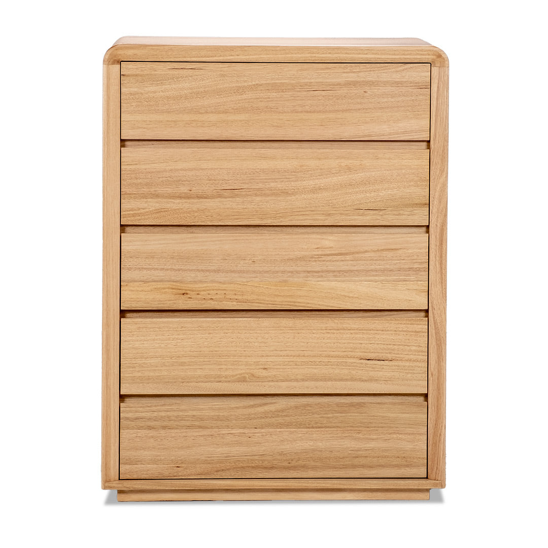 Serpentine Tall Boy - 5 Drawer