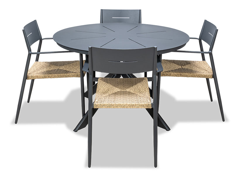 Sleek Outdoor Dining Table - Gunmetal
