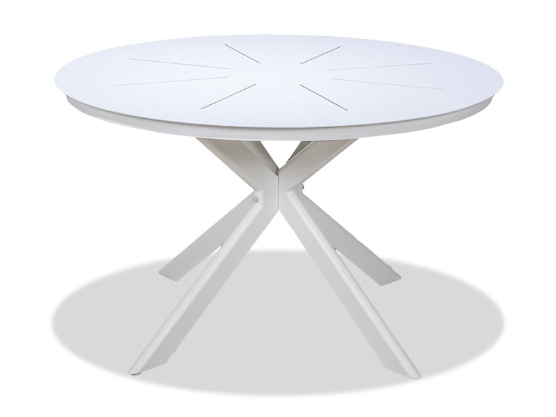 Sleek Outdoor Dining Table - White