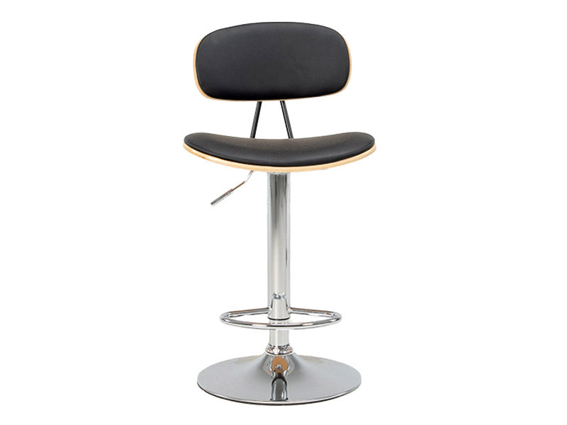 Sleek Barstool Gas Lift - Black/Natural