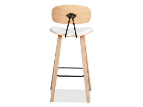 Sleek Barstool 4 Legs - White/Natural