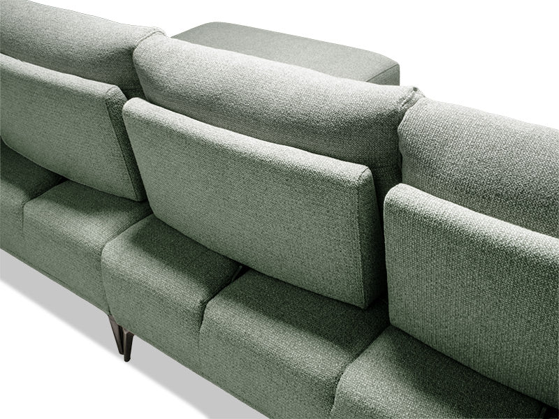 Solar 3 Seater Chaise - Green