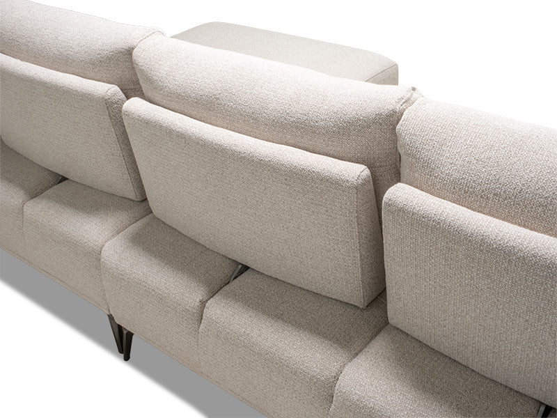 Solar 3 Seater Chaise - Latte