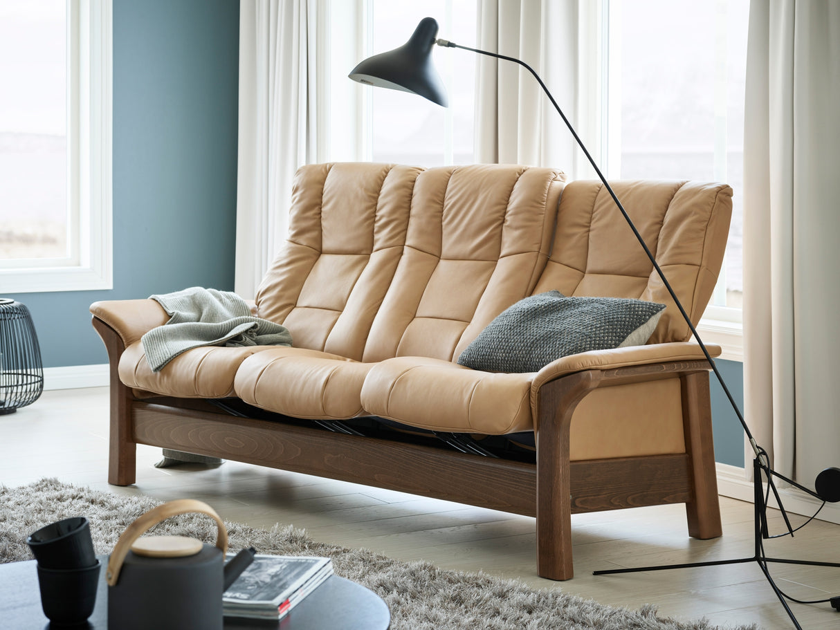 Windsor Leather 3 Seater - High Back