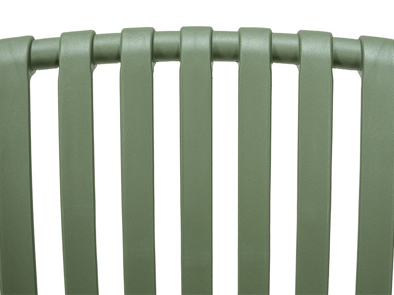 Surf Armless Outdoor Dining Chair - Green