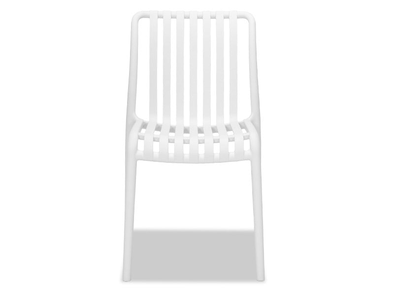 Surf Armless Outdoor Dining Chair - White