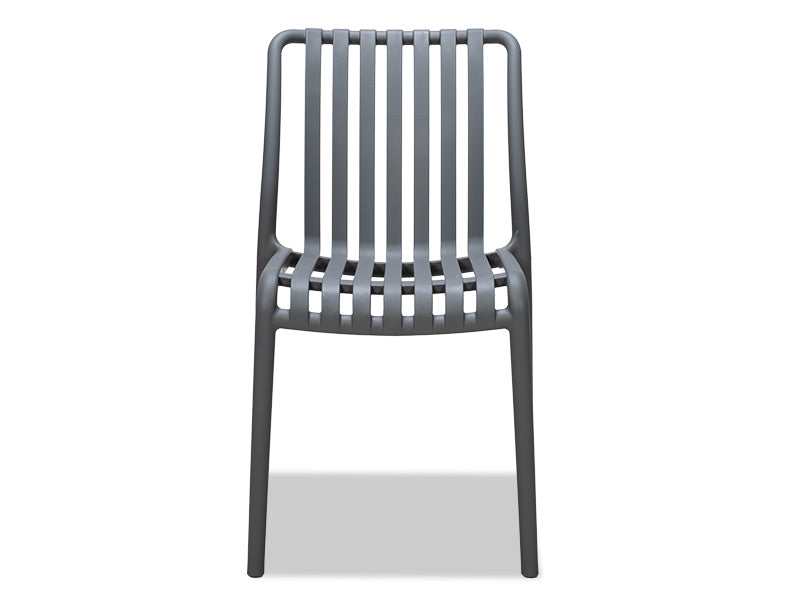 Surf Armless Outdoor Dining Chair - Grey