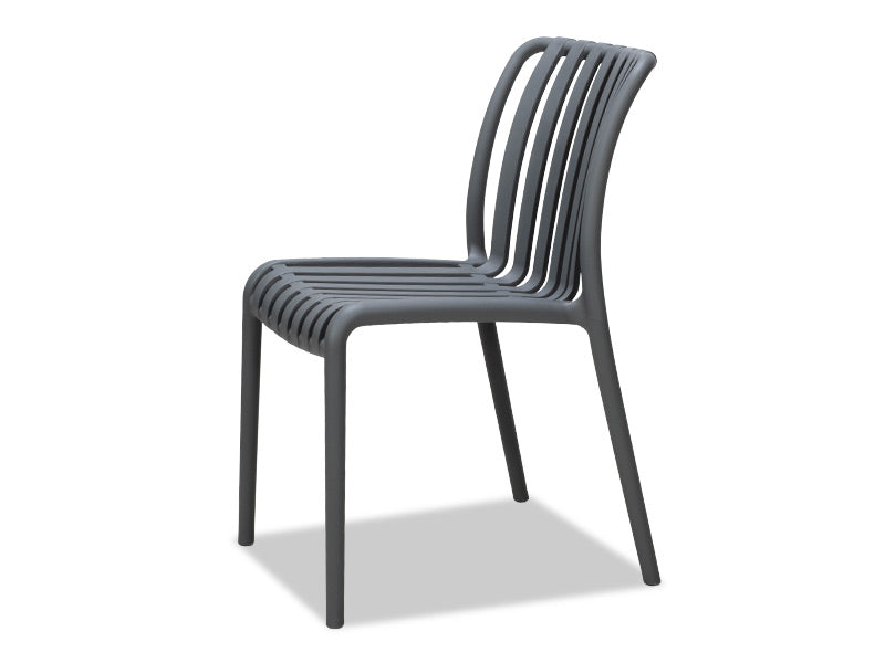 Surf Armless Outdoor Dining Chair - Grey