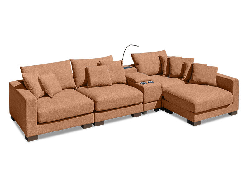 Trevi Reversible Chaise - Coral