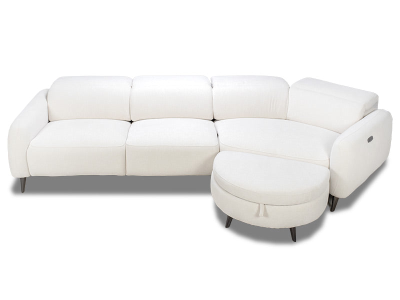 Uptown 3 Seat Recliner Chaise - Light Grey