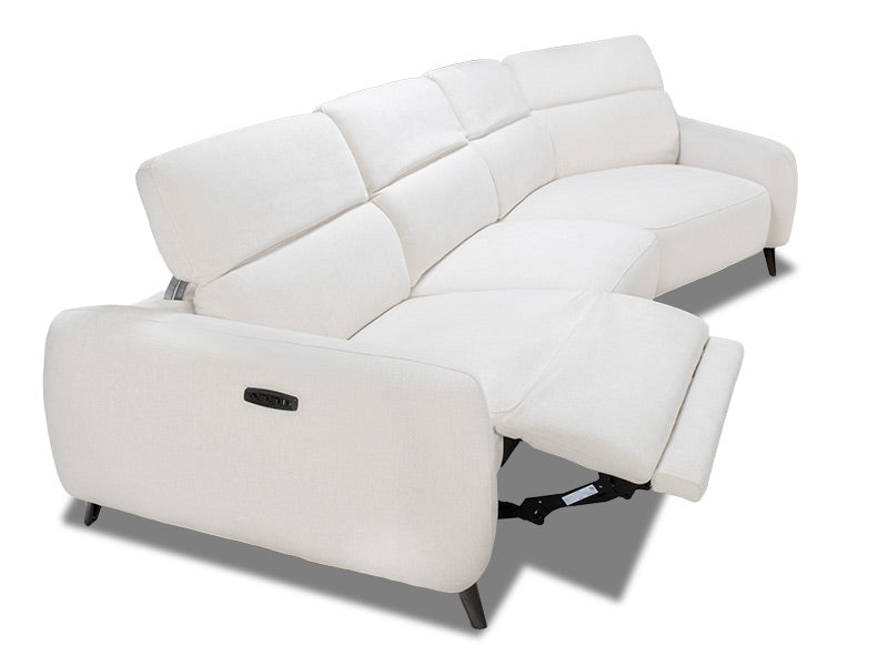 Uptown 3 Seat Recliner Chaise - Light Grey