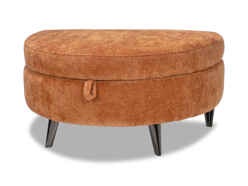Uptown Half Circle Ottoman - Caramel