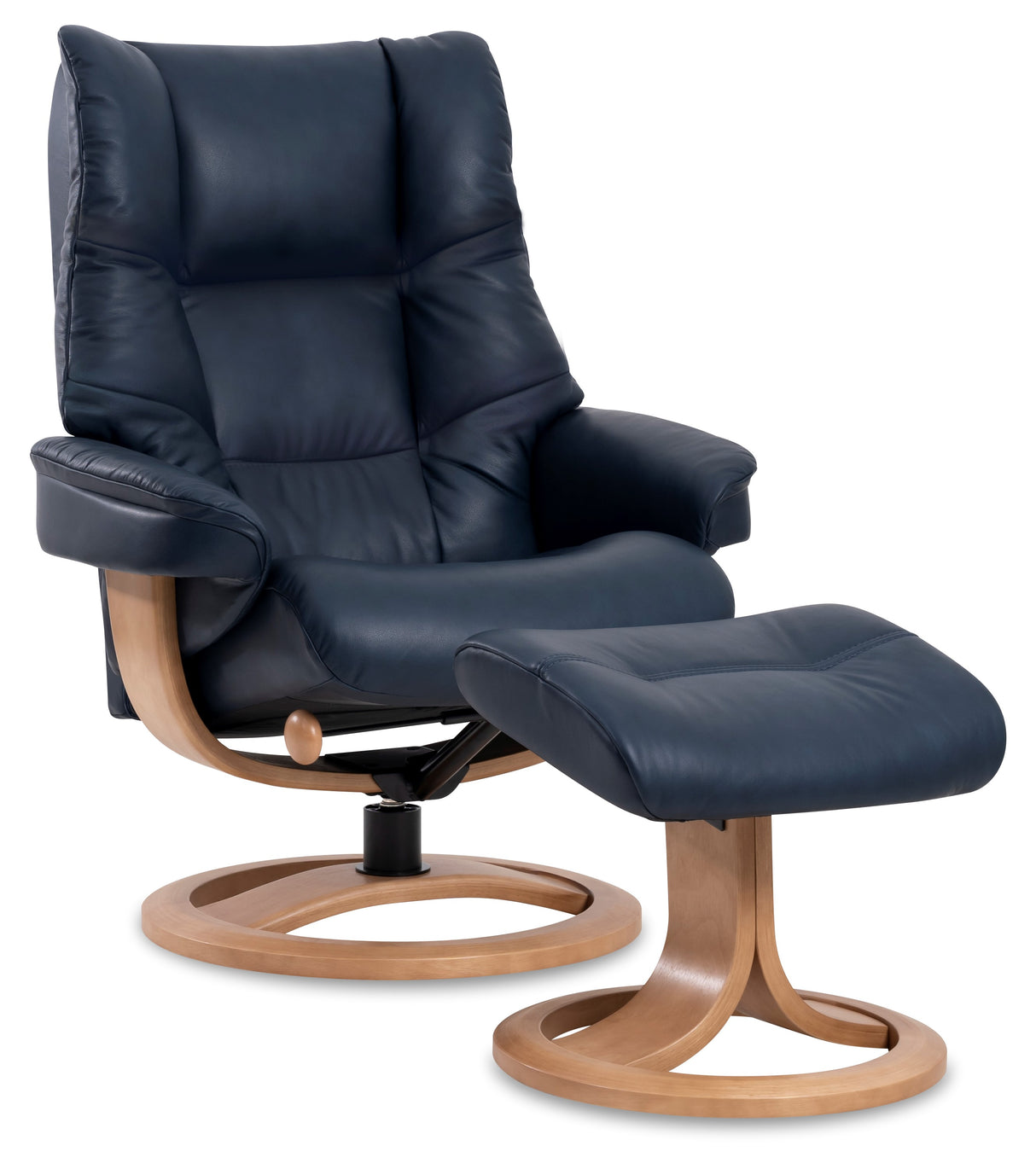 Nordic 60 Large Chair & Ottoman - Blue