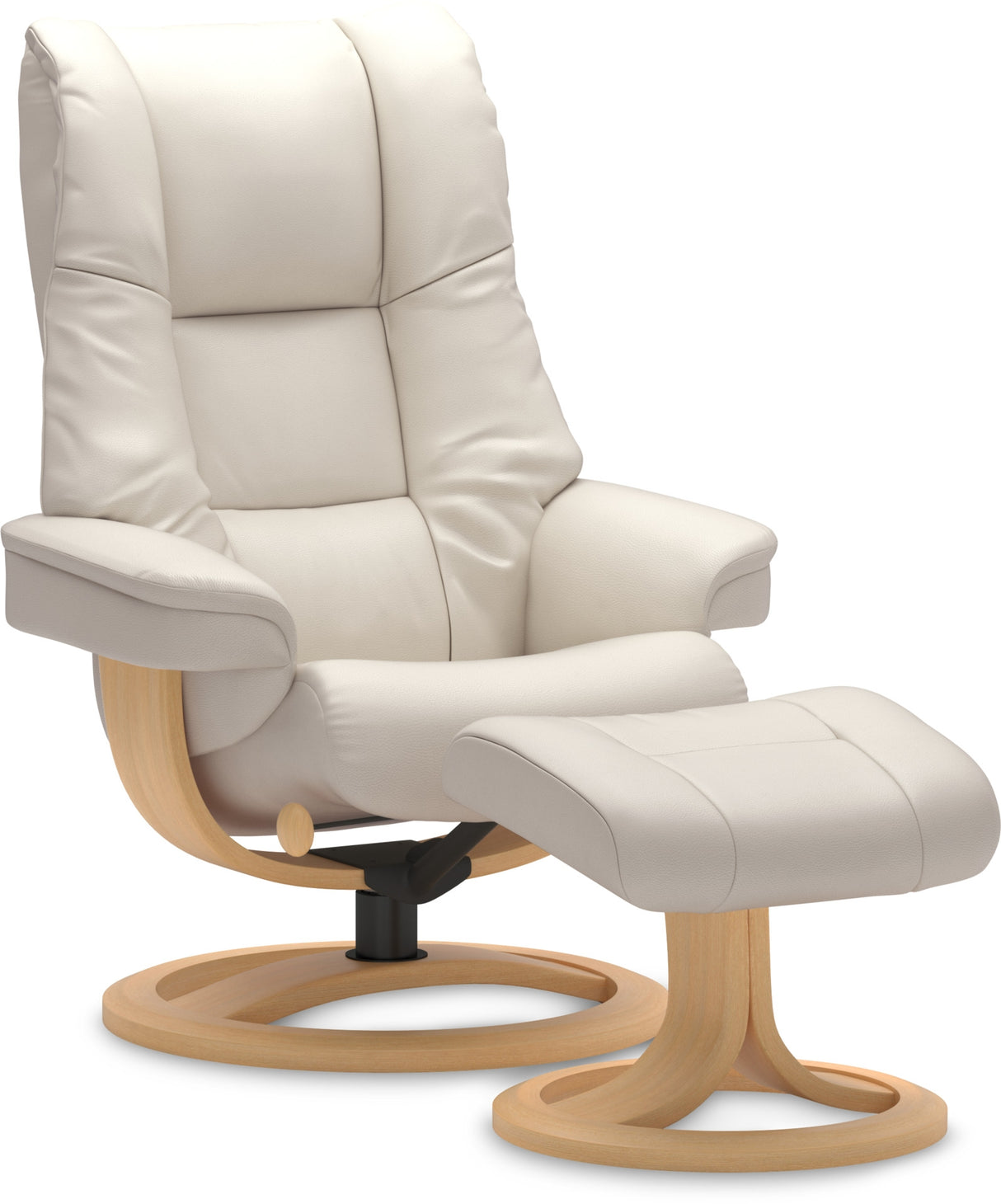 Nordic 60 Large Chair & Ottoman - Whisper